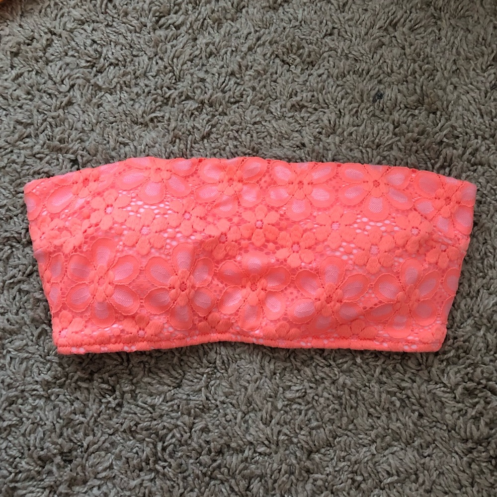 Victoria’s Secret Neon Lace Swim Bandeau M/L